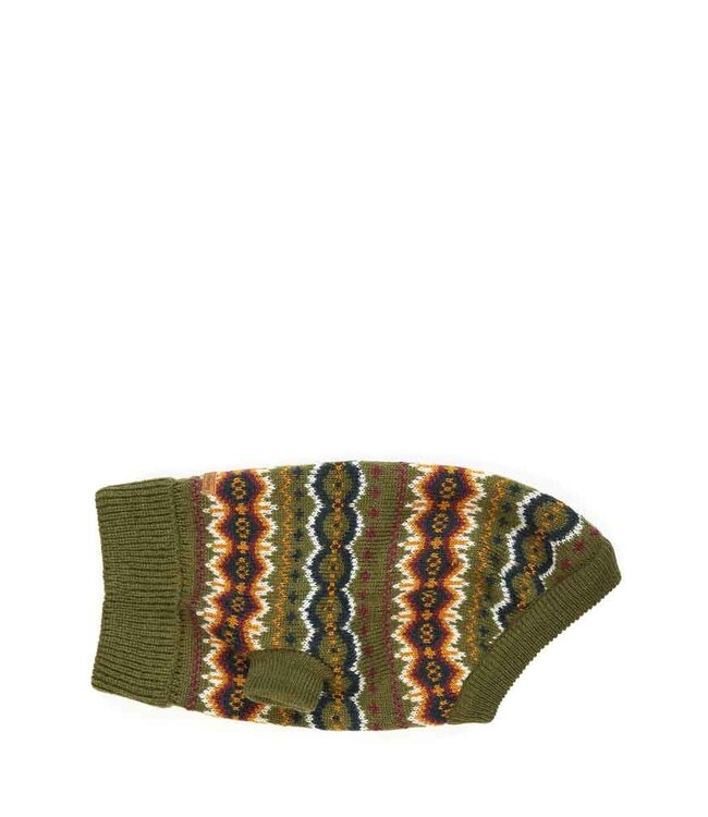 Dog Sweater Case Fair Isle Olive