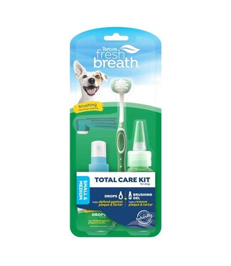 TropiClean Fresh Breath Oral Care Brushing Kit Small Dogs 2oz