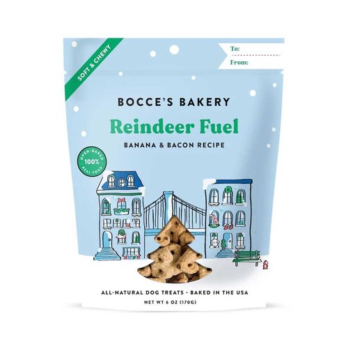 Bocce's Bakery Christmas Holiday Reindeer Fuel Soft & Chewy 6oz