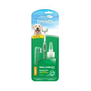 TropiClean Fresh Breath Oral Care Brushing Kit Large Dogs 2oz