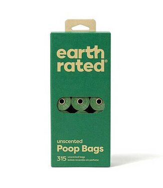 Earth Rated 315 Bags Unscented Poop Bags, 21 Rolls