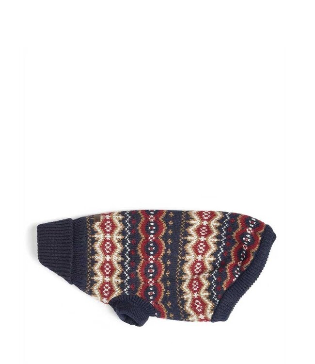 Dog Sweater Case Fair Isle Cranberry