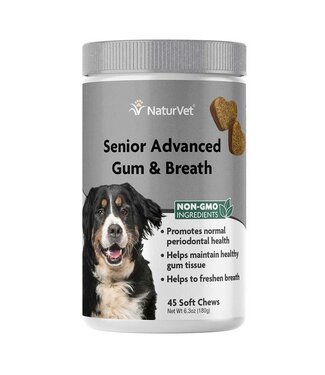NaturVet Dog Senior Gum & Breath Soft Chew 45ct