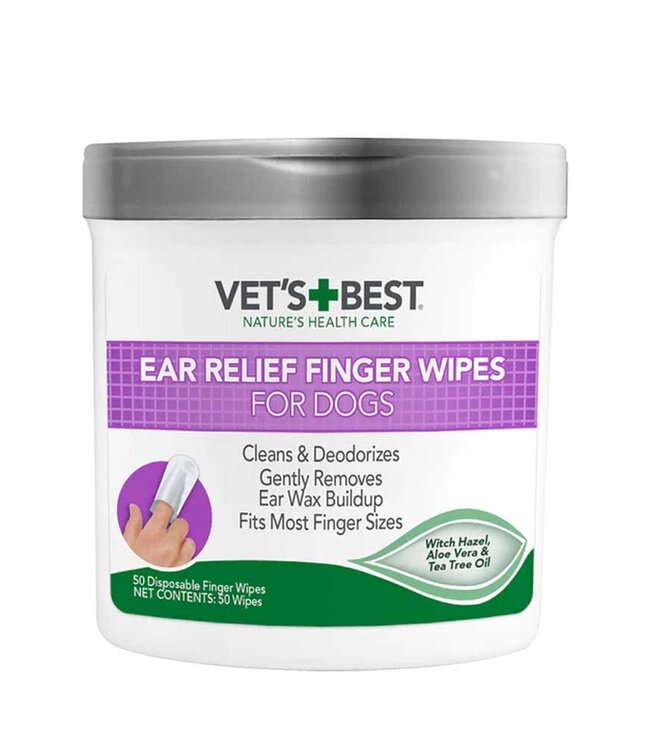 Dog Ear Relief Finger Wipes 50ct