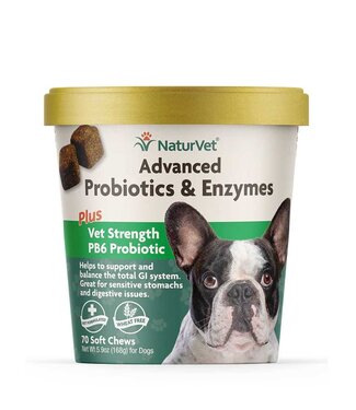NaturVet Dog Advanced Probiotics & Enzymes Soft Chew