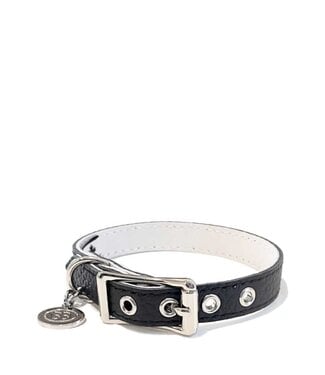 Buddy Belts Dog Leather Collar Black
