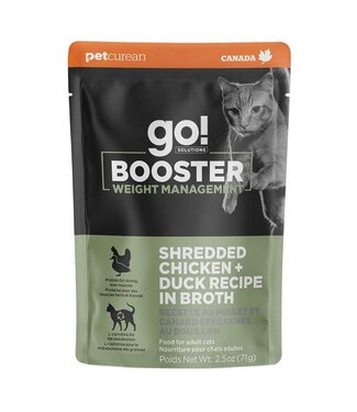 GO! Cat Weight Management Booster Shredded Chicken/Duck 2.5oz