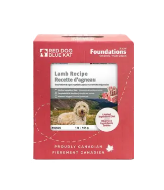 Red Dog Blue Kat RDBK Dog Foundations Lamb 1lb X 8