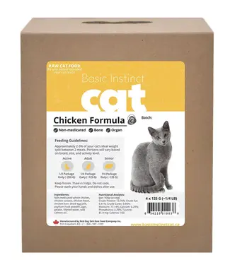 Red Dog Blue Kat RDBK Cat Basic Instinct Non-medicated Chicken 4x125g /4