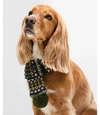 Barbour Barbour Marlow Fair Isle Dog Scarf Olive
