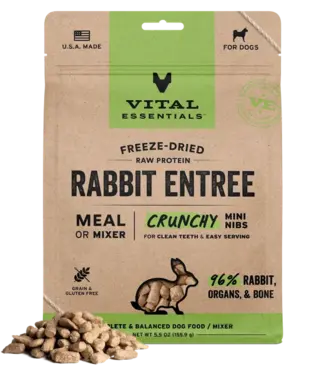 Vital Essentials Vital Essentials Raw Rabbit Entree Mini Nibs 5.5oz