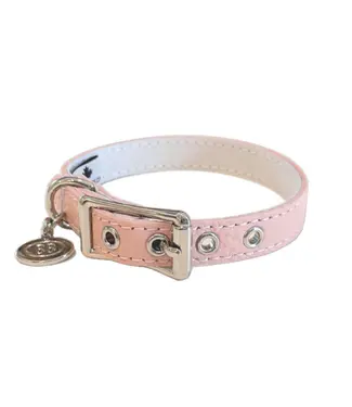 Buddy Belts Buddy Belts Leather Collar Pink