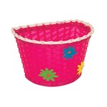 BikeCorp Kids Bicycle Basket Pink with Flowers