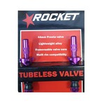 Rocket Tubeless Valve Pair 44mm Alloy Purple