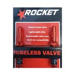 Rocket Tubeless Valve Pair 44mm Alloy Red