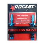 Rocket Tubeless Valve Pair 44mm Alloy Blue