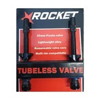 Rocket Tubeless Valve Pair 60mm Alloy Black