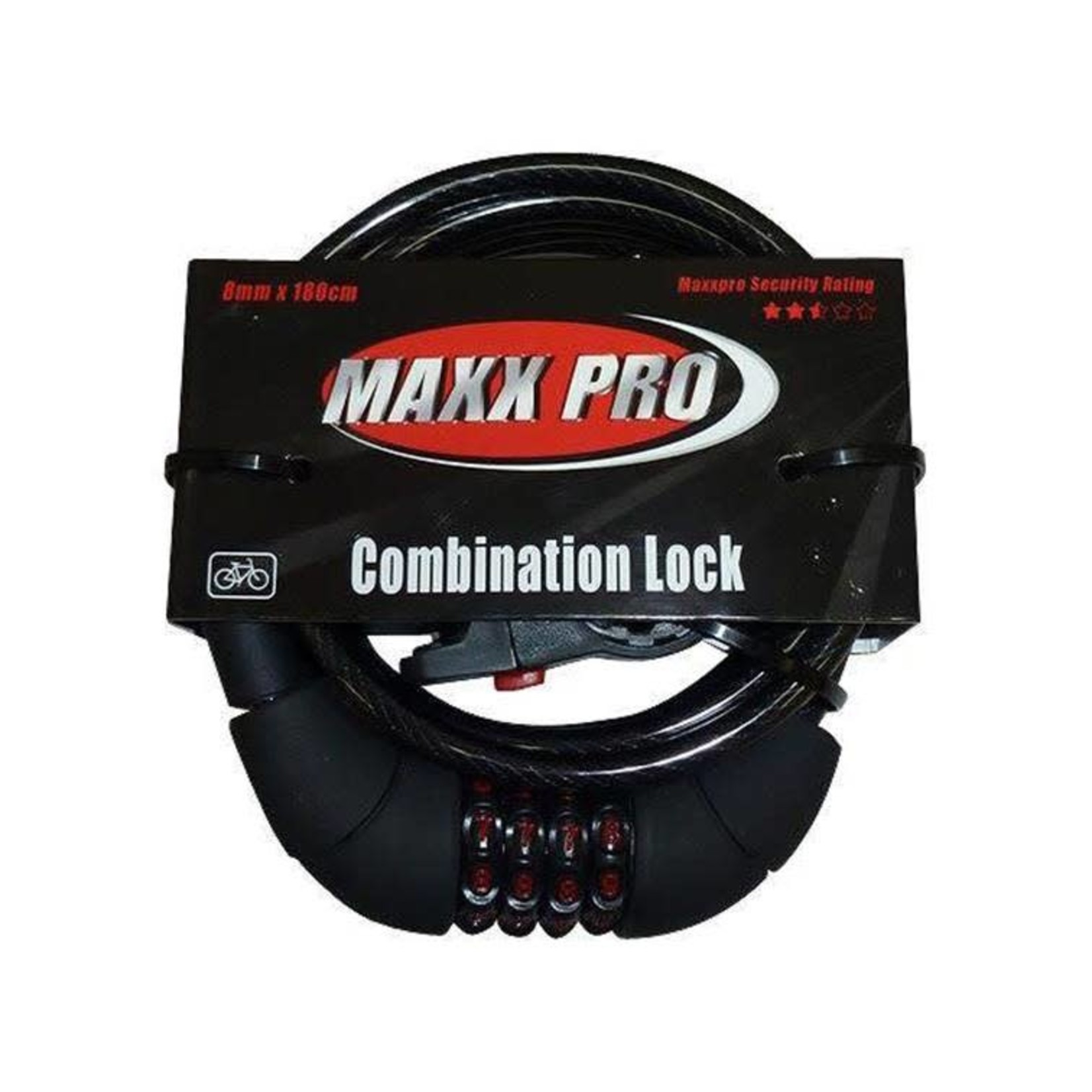Maxx Pro Tiger Combo Lock 12mm x 180cm