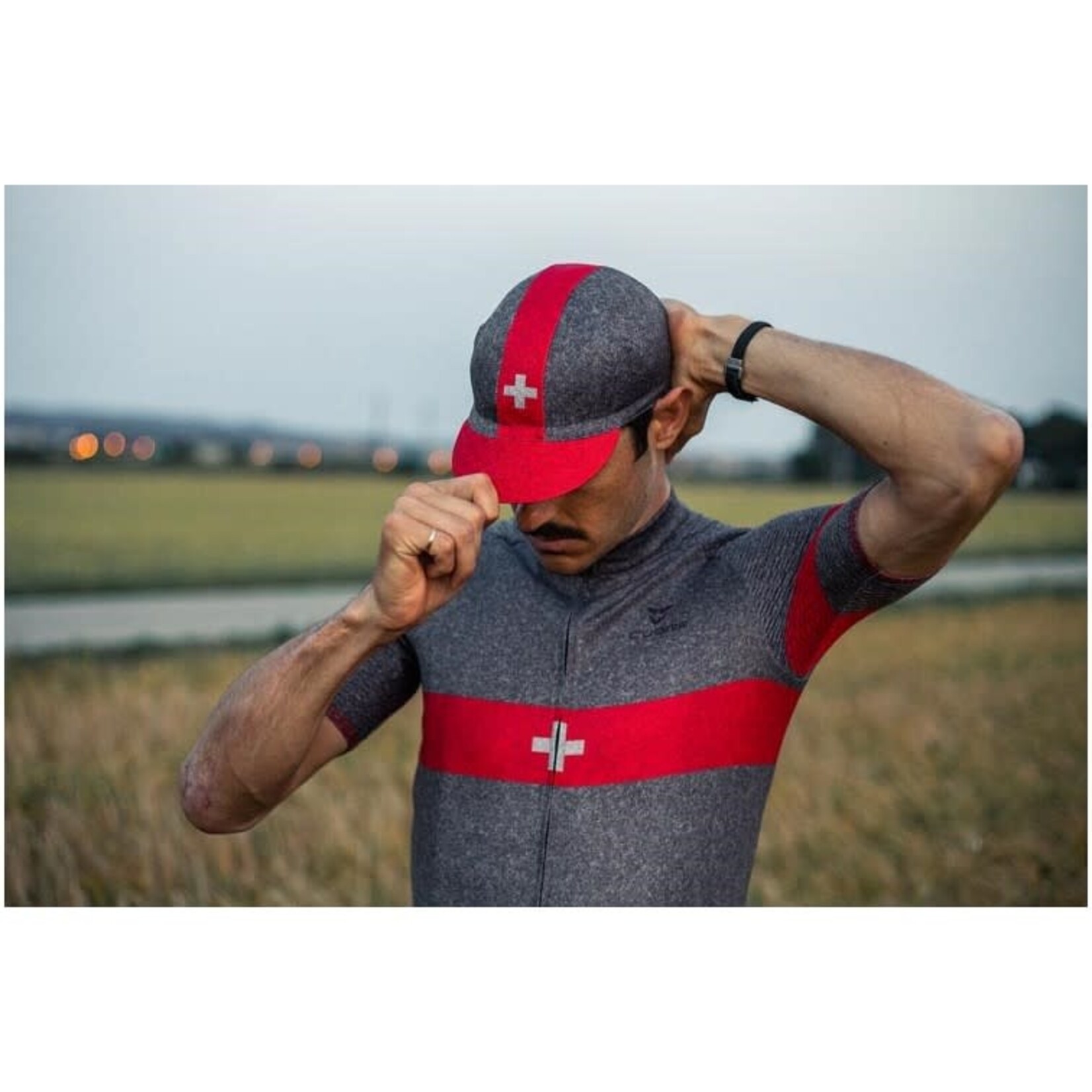 Solo Cuore Swiss Cross Cycling Cap  Red