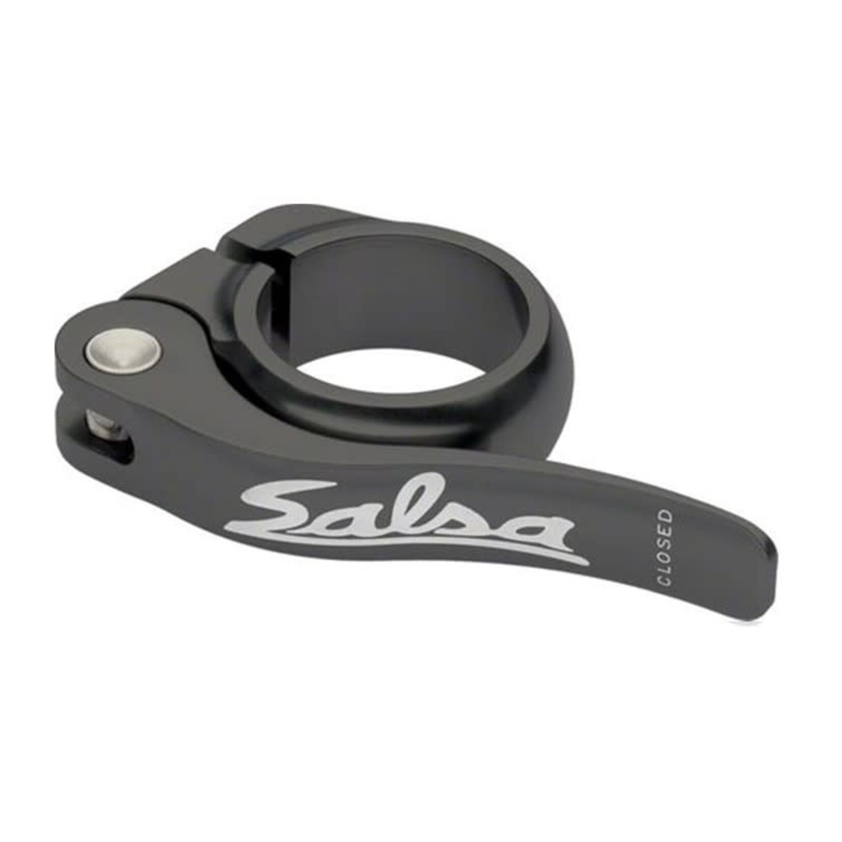 Salsa Flip Lock Seat Post Clamp QR 28.6 Black Joondalup Cycle City