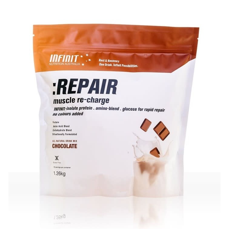 Infinit Repair Muscle Drink Chocolate 1.26kg Joondalup Cycle City
