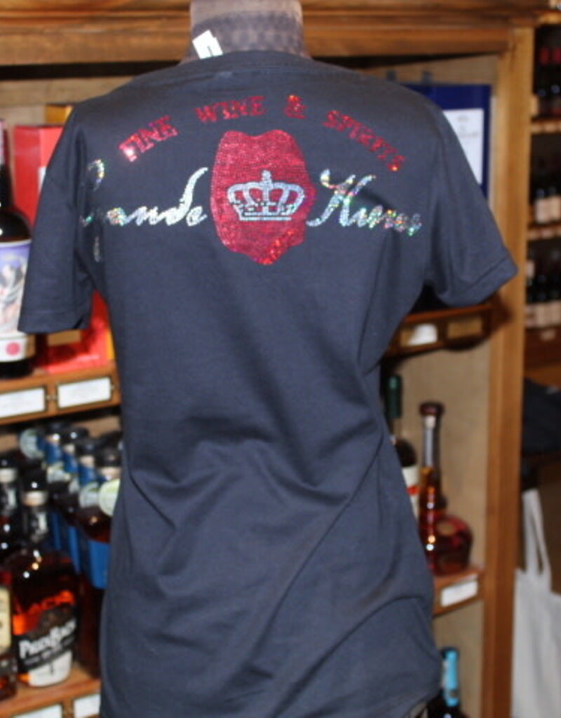 Other Retail KREWE LADIES BLING V-NECK T-SHIRT BLACK SMALL