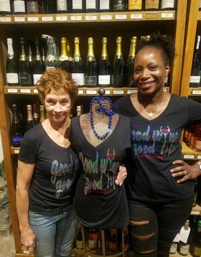 Other Retail KREWE LADIES BLING V-NECK T-SHIRT BLACK SMALL