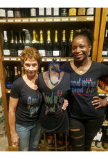 Other Retail KREWE LADIES BLING V-NECK T-SHIRT BLACK LARGE