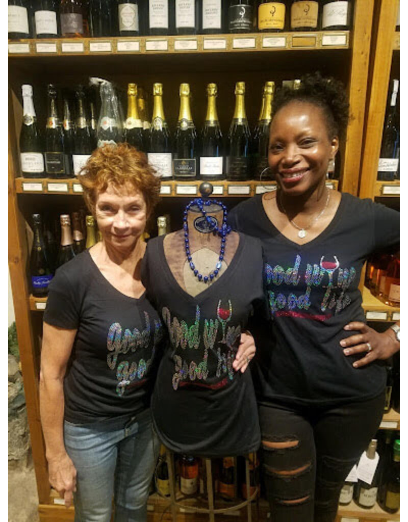 Other Retail KREWE LADIES BLING V-NECK T-SHIRT BLACK LARGE