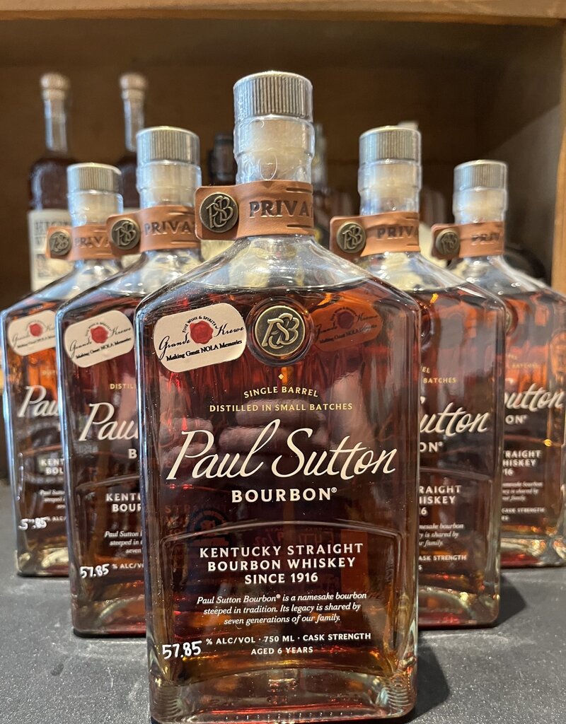 Spirits PAUL SUTTON GRANDE KREWE PRIVATE BARREL PICK STRAIGHT BOURBON WHISKEY