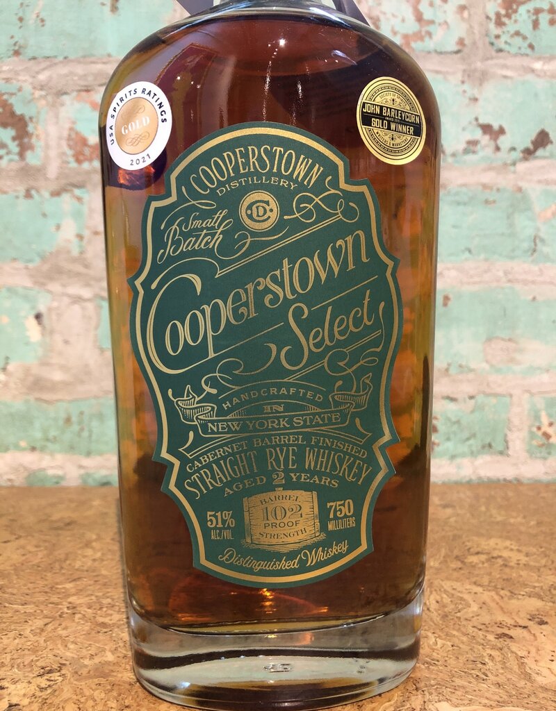 Spirits COOPERSTOWN DISTILLERY SELECT STRAIGHT RYE WHISKEY