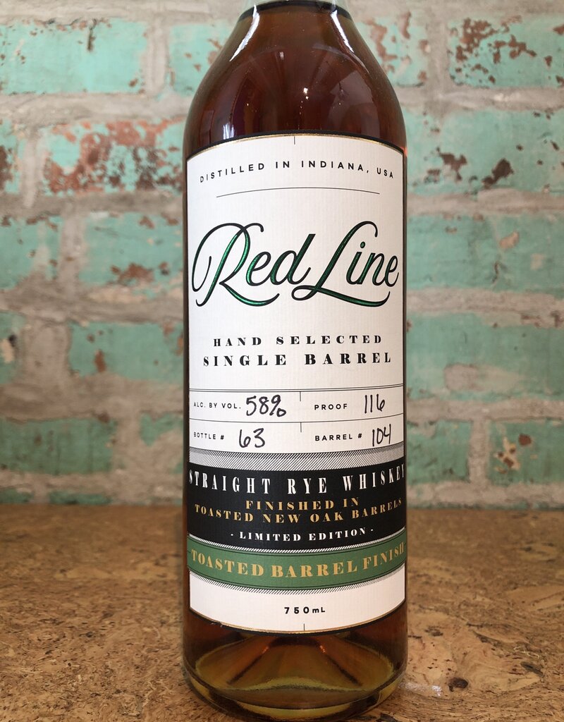 Spirits RED LINE WHISKEY SINGLE BARREL CASK STRENGTH TOASTED BARREL RYE