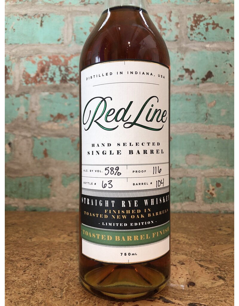Spirits RED LINE WHISKEY SINGLE BARREL CASK STRENGTH TOASTED BARREL RYE