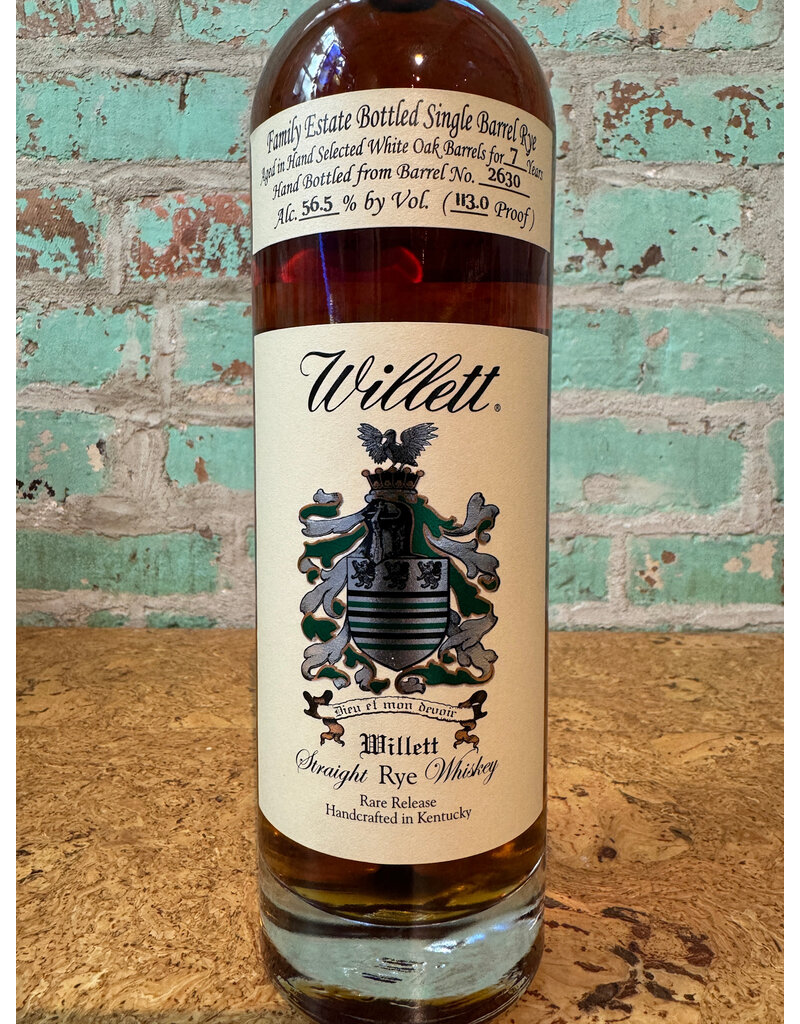 Spirits WILLETT SINGLE BARREL STRAIGHT RYE