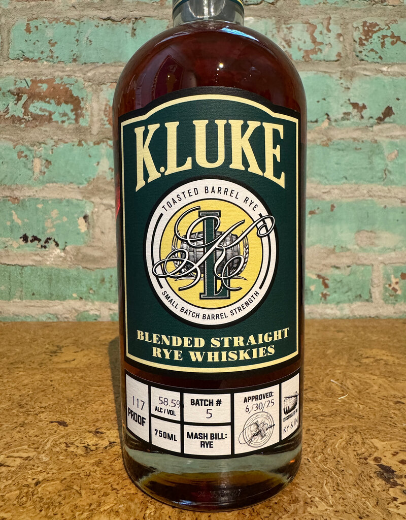Spirits K.LUKE WHISKEY BOURBON TOASTED BARREL STRENGTH RYE BATCH 5