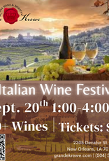 ITALIAN WINE FESTIVAL SEPTEMBER 20TH 100-400PM