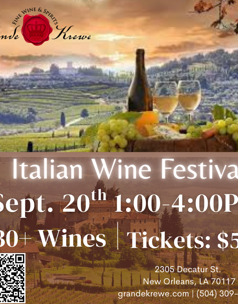 ITALIAN WINE FESTIVAL SEPTEMBER 20TH 100-400PM