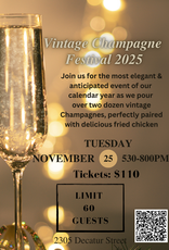 VINTAGE CHAMPAGNE 2025: Tuesday, November 25th, 5:30-8PM