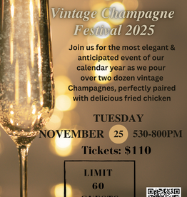 VINTAGE CHAMPAGNE 2025: Tuesday, November 25th, 5:30-8PM