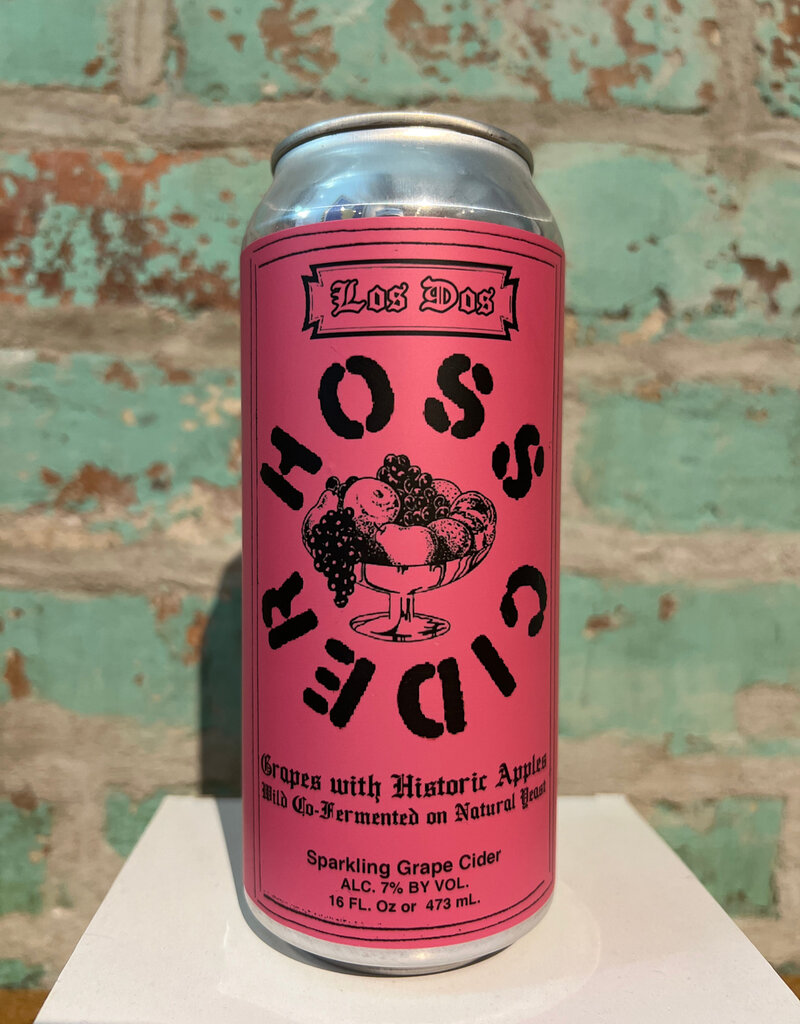 HOSS 'LOS DOS'  APPLE & GRAPE CIDER 16OZ CAN