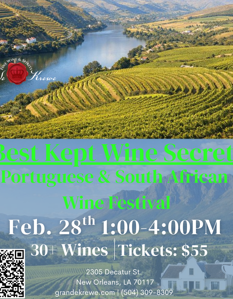 PORTUGUESE & SOUTH AFRICAN WINE FESTIVAL: SATURDAY SAT APRIL 11th 1-4PM