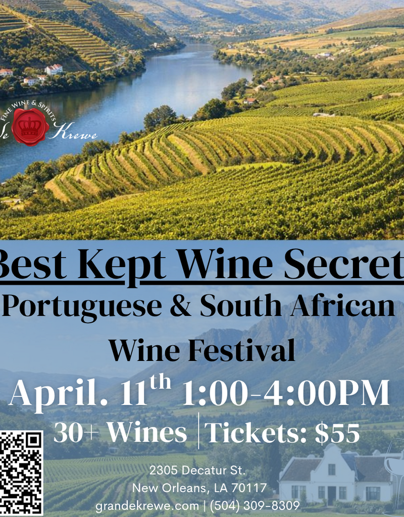 PORTUGUESE & SOUTH AFRICAN WINE FESTIVAL: SATURDAY SAT APRIL 11th 1-4PM