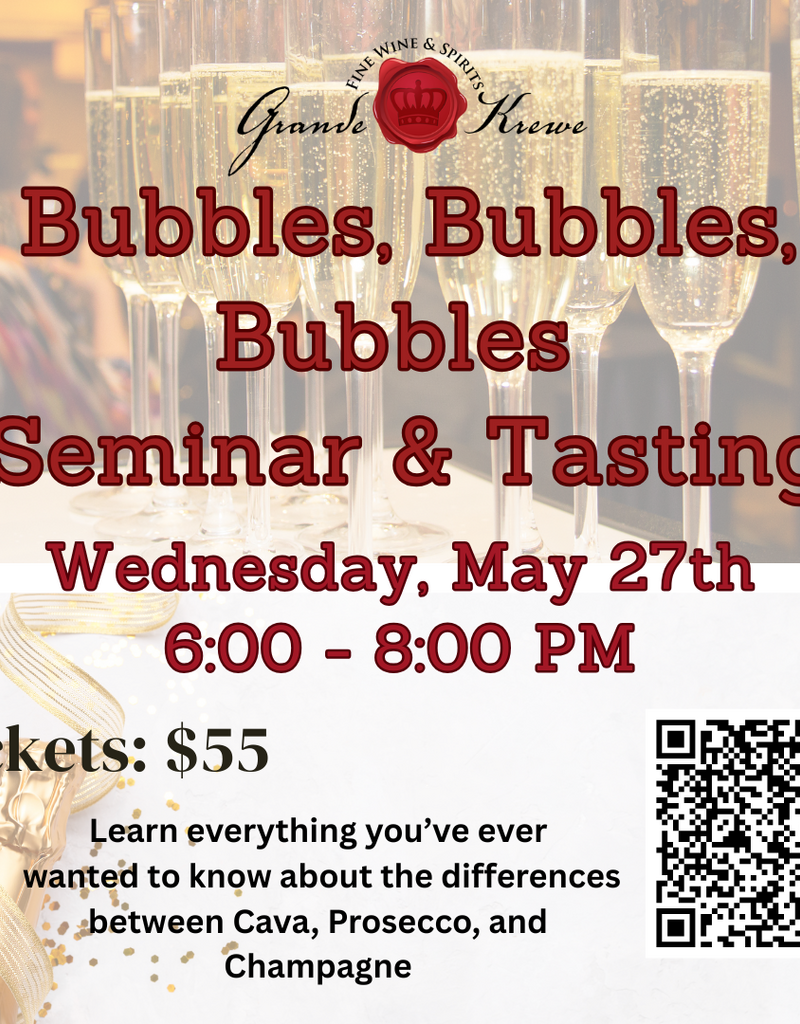 BUBBLES, BUBBLES, BUBBLES SEMINAR WEDNESDAY, MAY 27TH  600-800PM