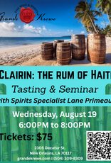 CLAIRIN RUM SEMINAR AUGUST 19 600-800PM