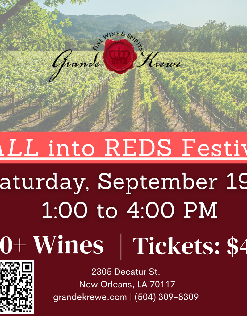 FALL INTO REDS WINE FESTIVAL SATURDAY SEPTEMBER 19 1-4PM