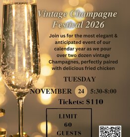 VINTAGE CHAMPAGNE 2026: Tuesday, November 24th, 5:30-8:00PM