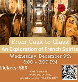 Cask to Glass French Spirit Seminar & Tasting December 9th 6-8PM