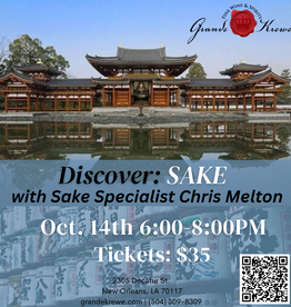 SAKE SEMINAR AND TASTING OCTOBER 14TH 600-800pm