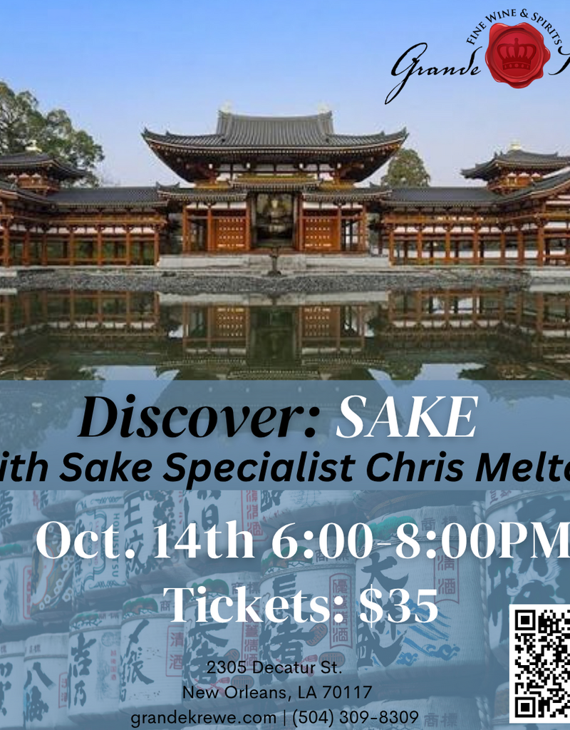 SAKE SEMINAR AND TASTING OCTOBER 14TH 600-800pm