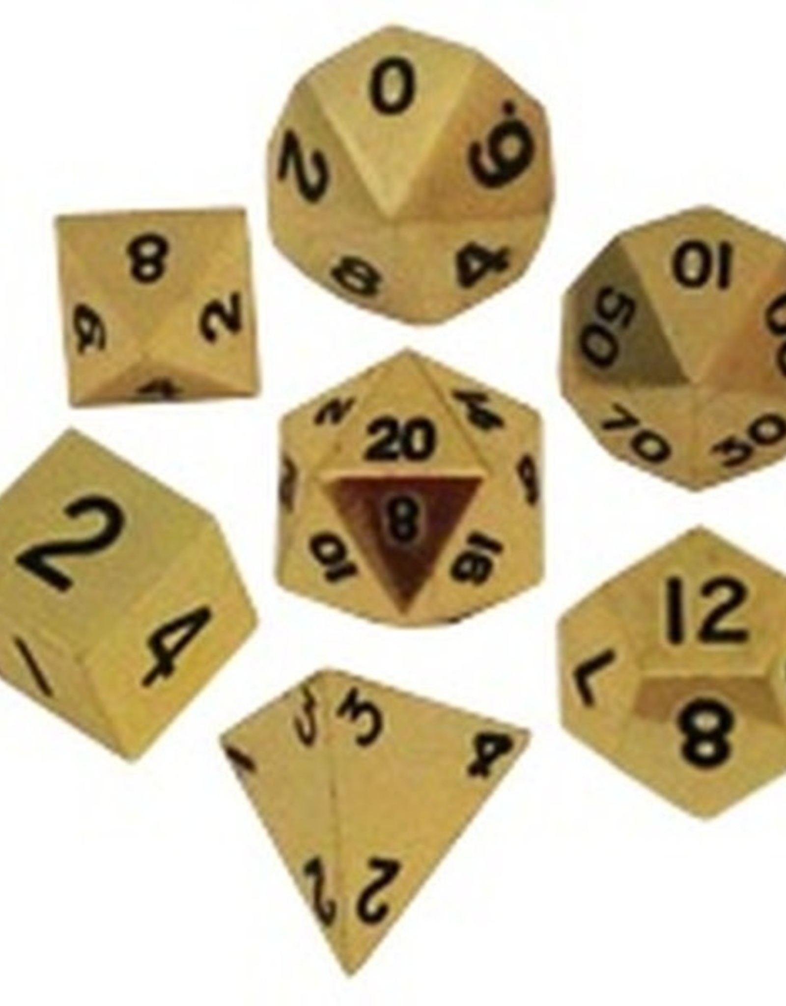 Metallic Dice Games Poly Metal Dice Gold